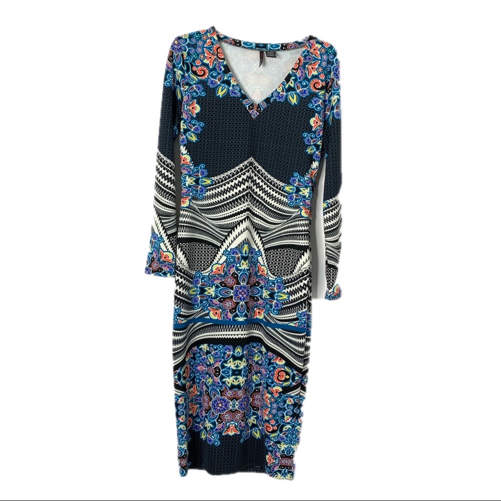 Fire Los Angeles V Neck Long Sleeve Dress